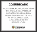 Câmara Municipal de Ariranha realiza 11ª Sessão Ordinária no dia 4 de agosto Câmara Municipal de Ariranha realiza 11ª Sessão Ordinária no dia 4 de agosto